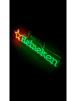 Heineken Bier Logo - Glas Neon Sign - Rood, Groen