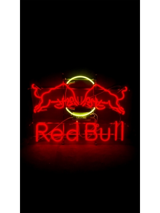 Red Bull Logo - Glas Neon Sign - Rood