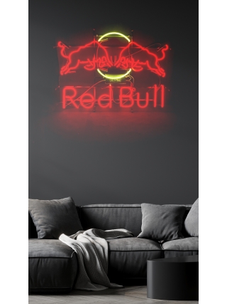 Red Bull Logo - Glas Neon Sign - Rood