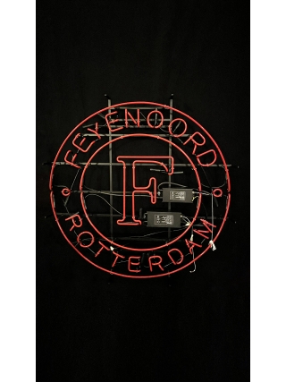 Voetbal Feyenoord Logo - Glas Neon Sign - Rood