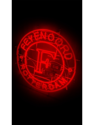 Voetbal Feyenoord Logo - Glas Neon Sign - Rood