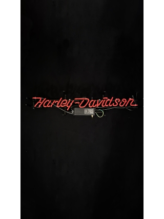 Motor Harley Davidson Logo - Glas Neon Sign - Rood