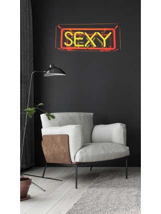 Sexy - Glas Neon Sign - Roze