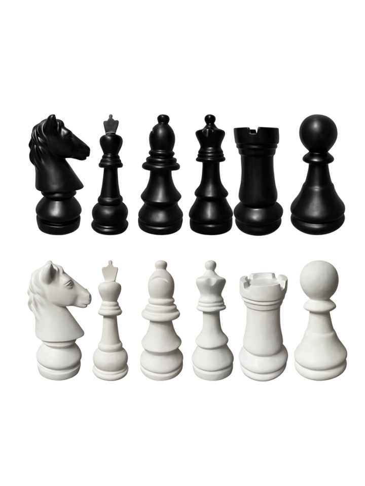 Fyberglass Sculpture - Chessboard - Black, White