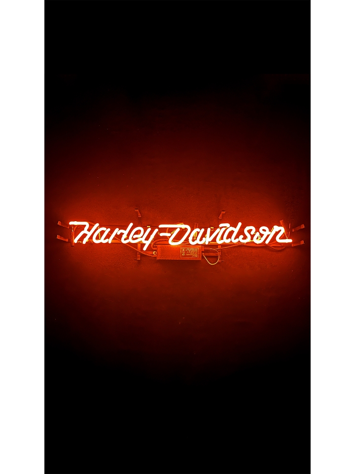 Motor Harley Davidson Logo - Glas Neon Sign - Rood