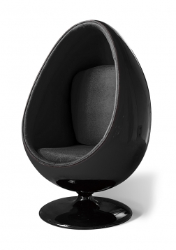 OHNO Furniture York - Egg Lounge Chair - Black, Black