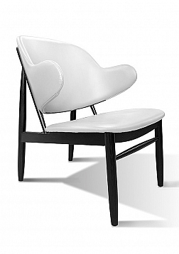 OHNO Furniture Wolfgang Lounge Stoel - Set van 2 - Zwart, Wit